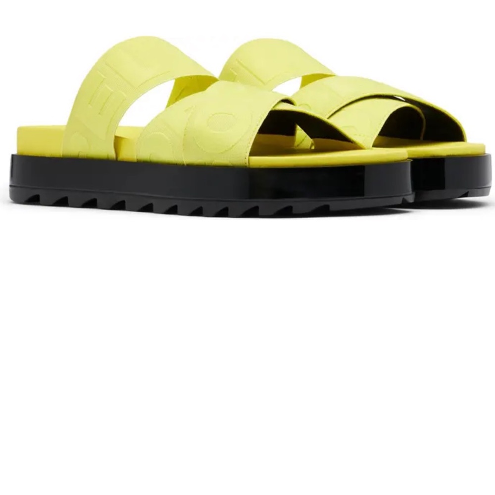 Sorel neon slides